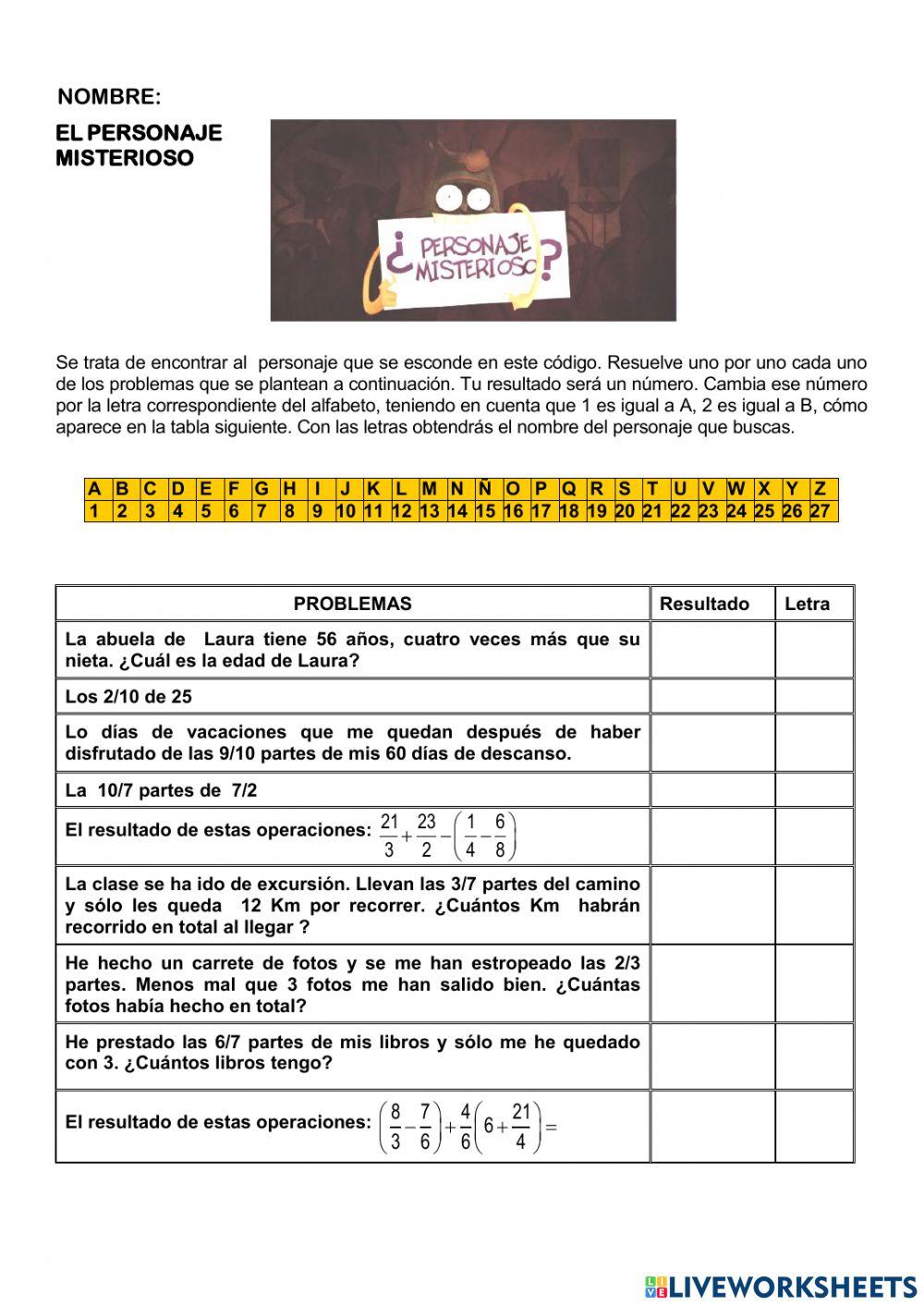 El personaje misterioso