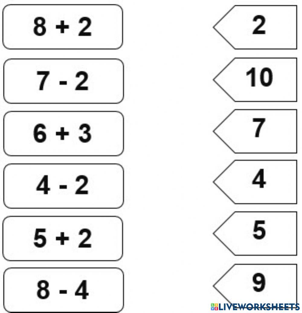 Acerte a operação matemática