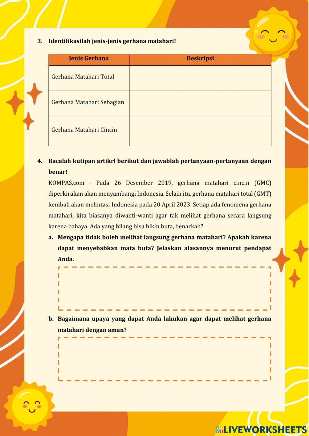 LKPD PBL Mengenal Matahari Lebih Dekat