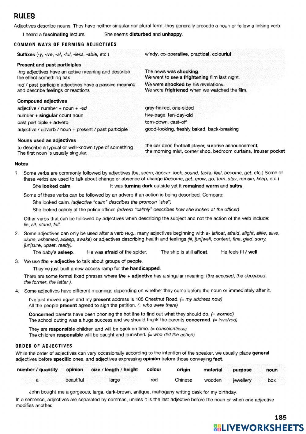 Mastermind - c1-c2 - Adjectives