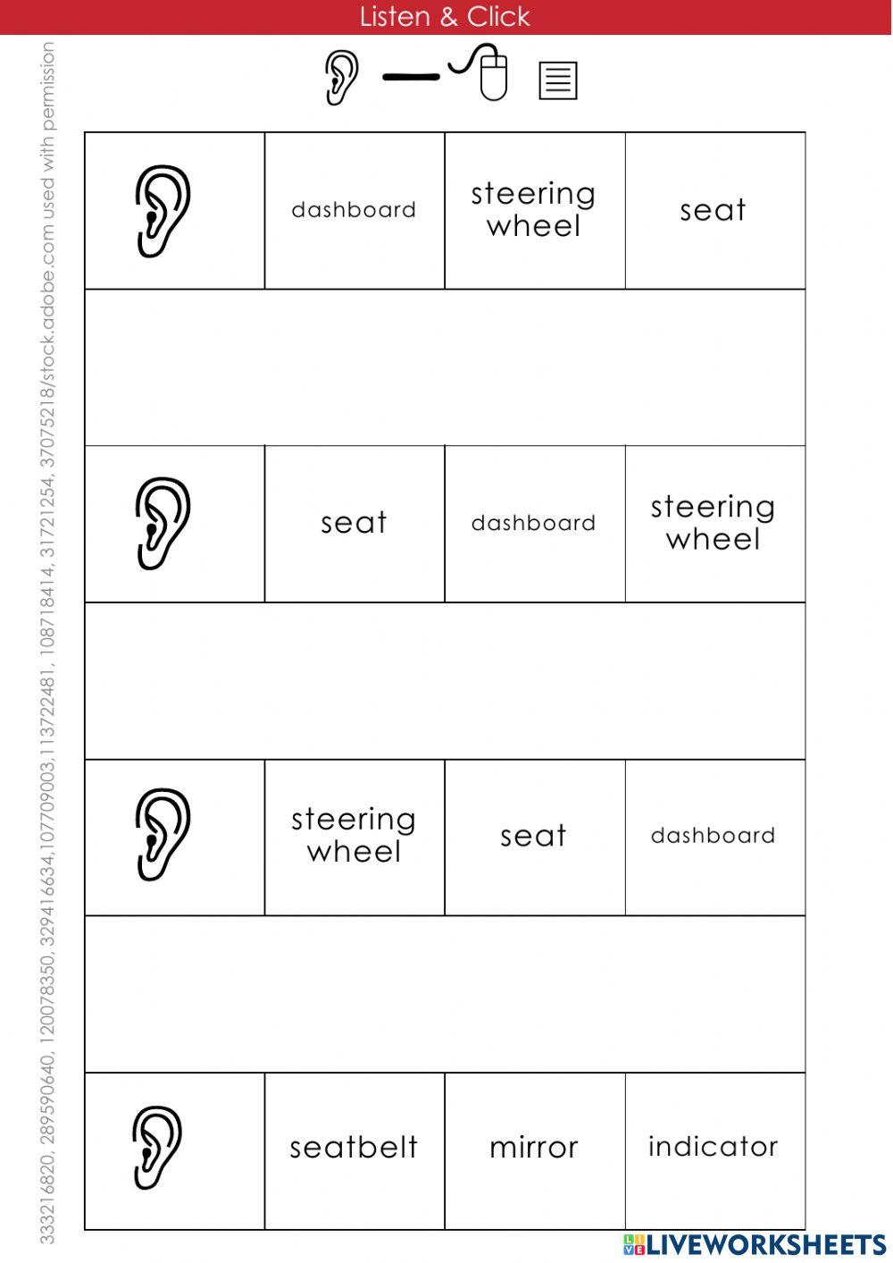 Listen and click word