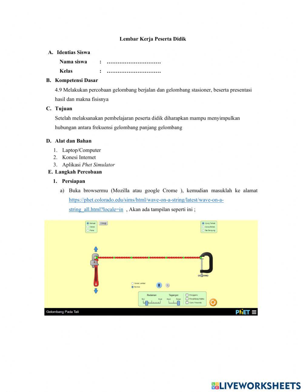 Hubungan frekuensi dengan panjang gelombang
