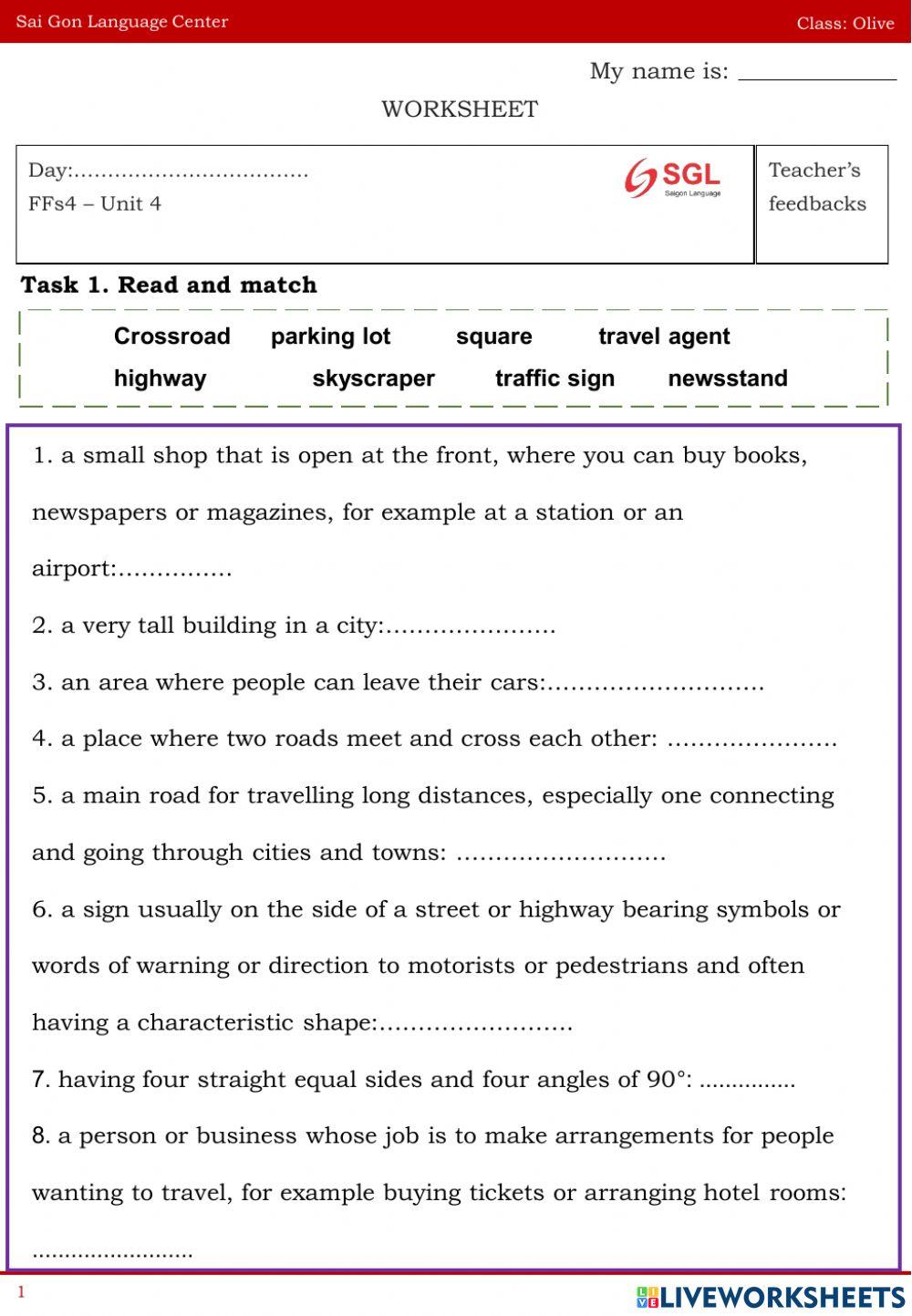 OLIVE ffs 4 unit 4 30.05