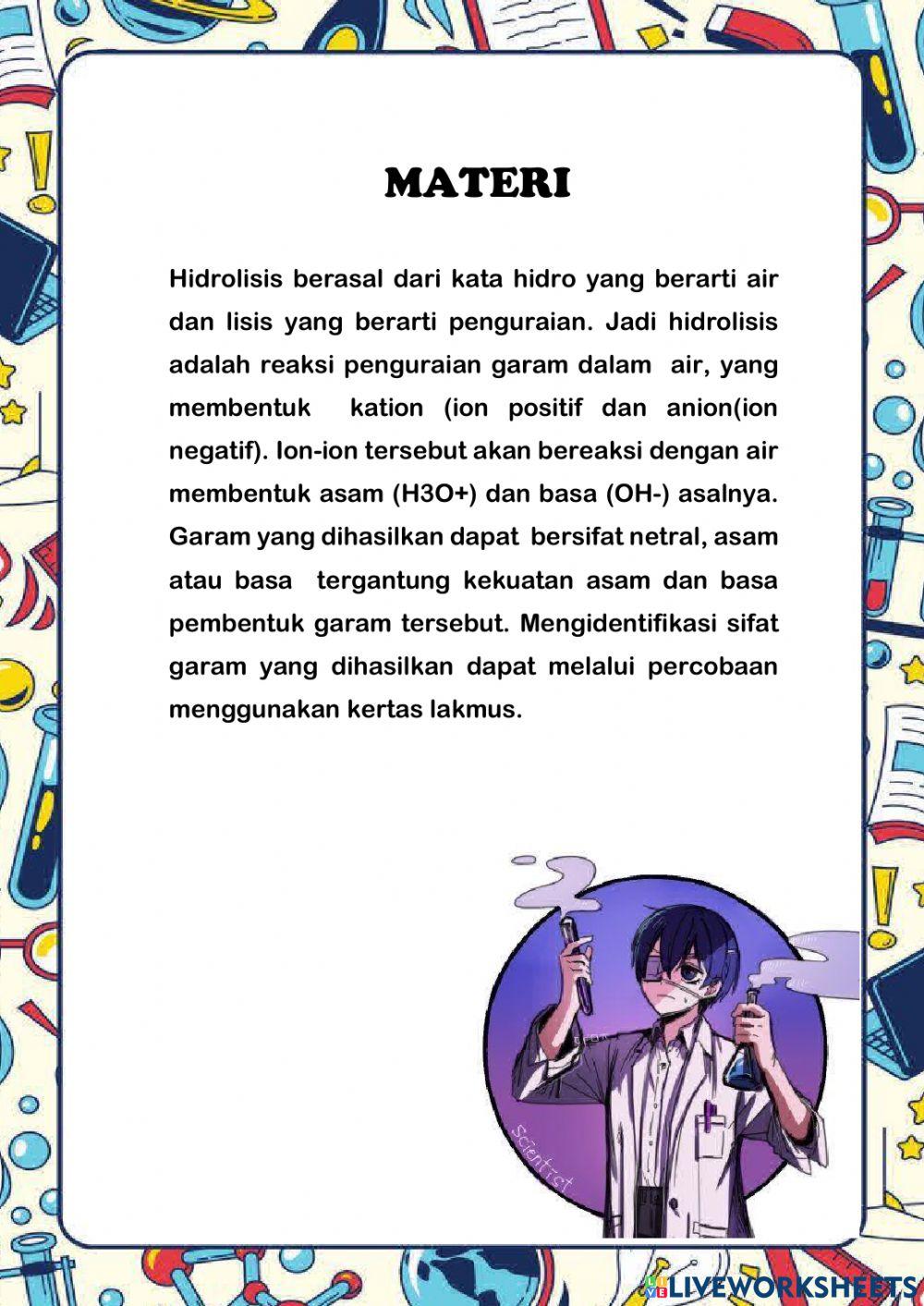 LKPD Kesetimbangan Ion dan pH Larutan Garam