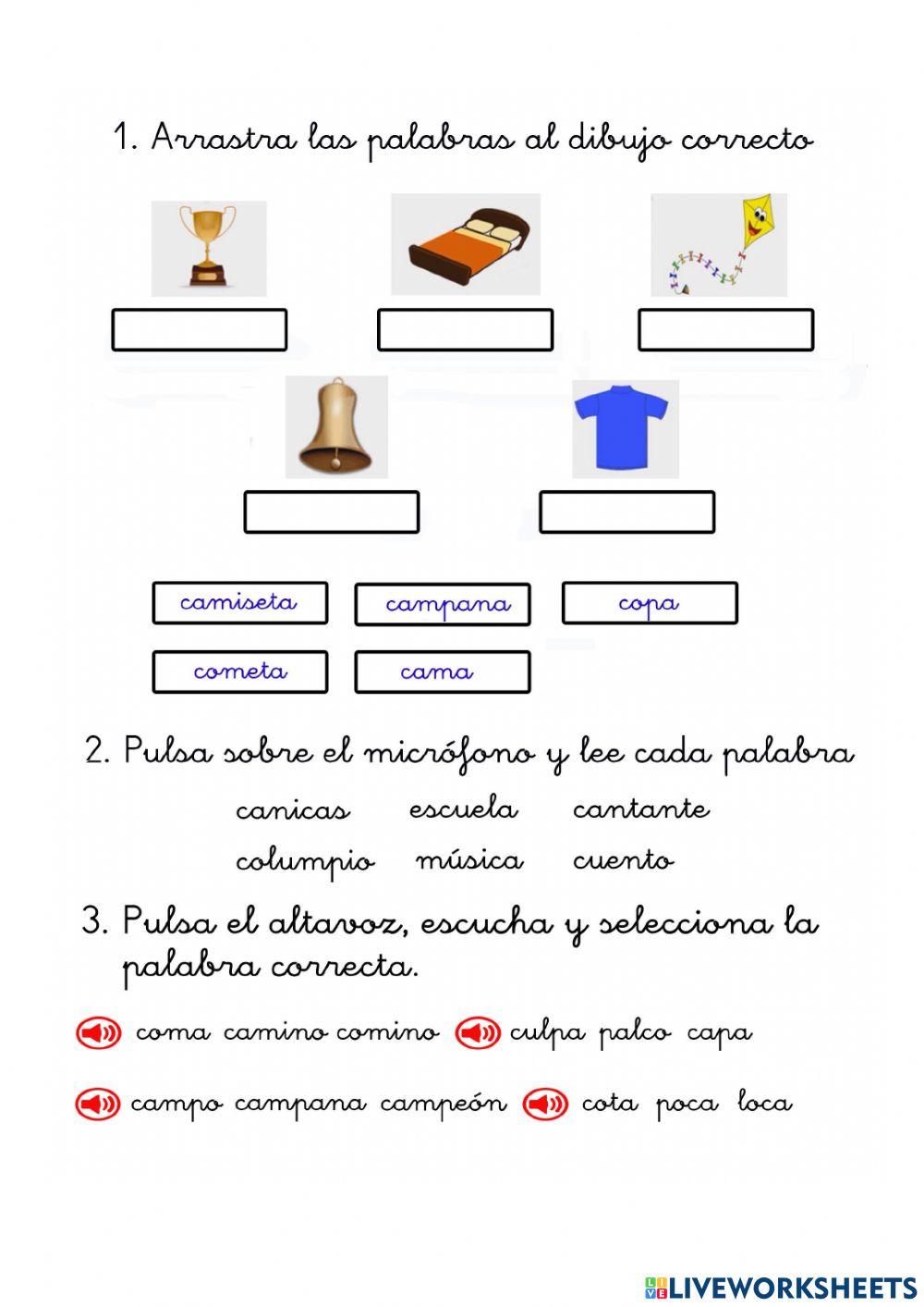 Evaluación de lectura: Letra C