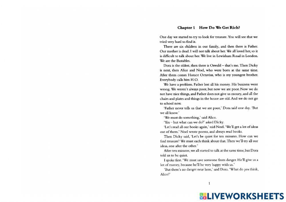 The story of treasure seekers