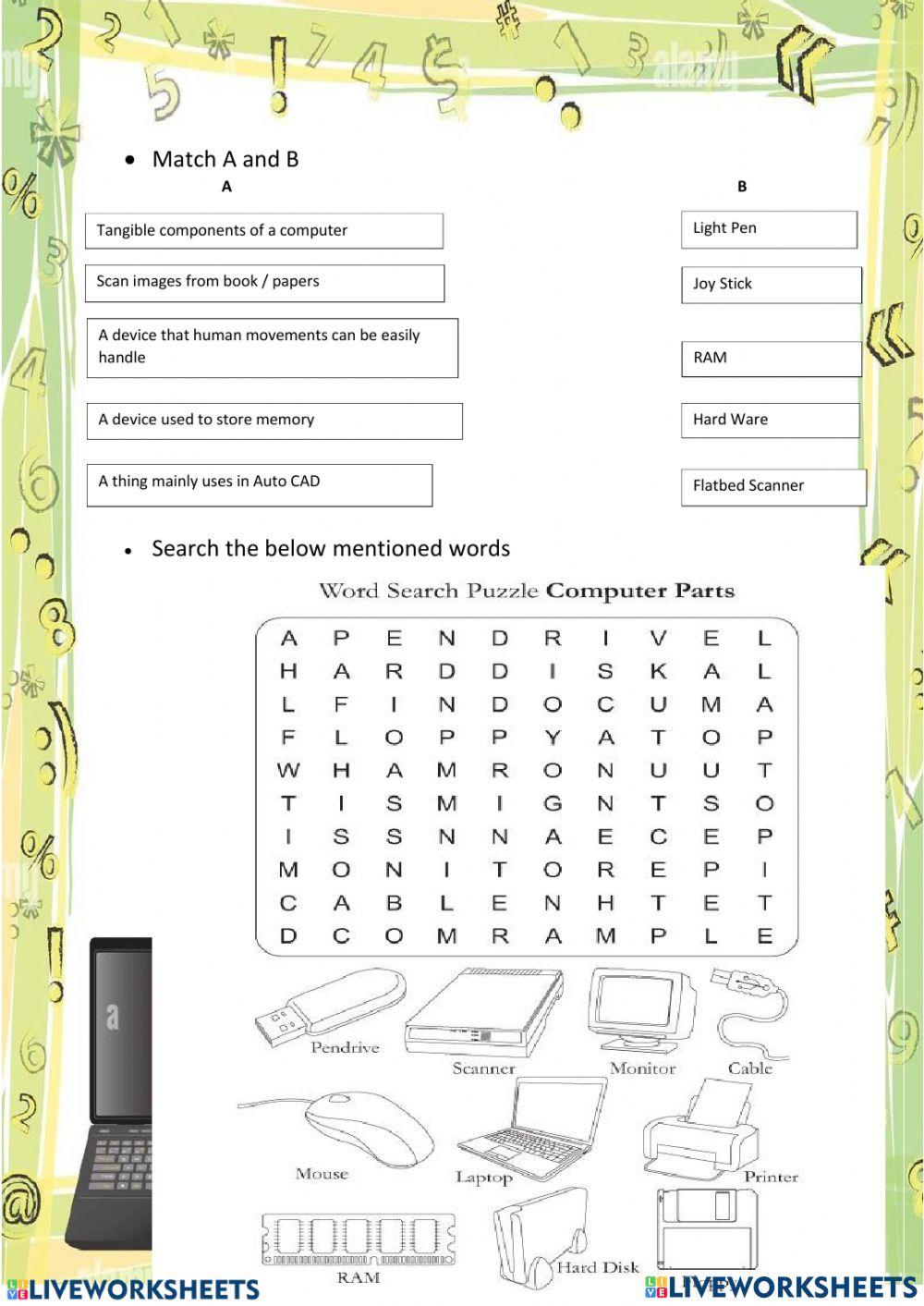 introduction to computer online exercise for | Live Worksheets