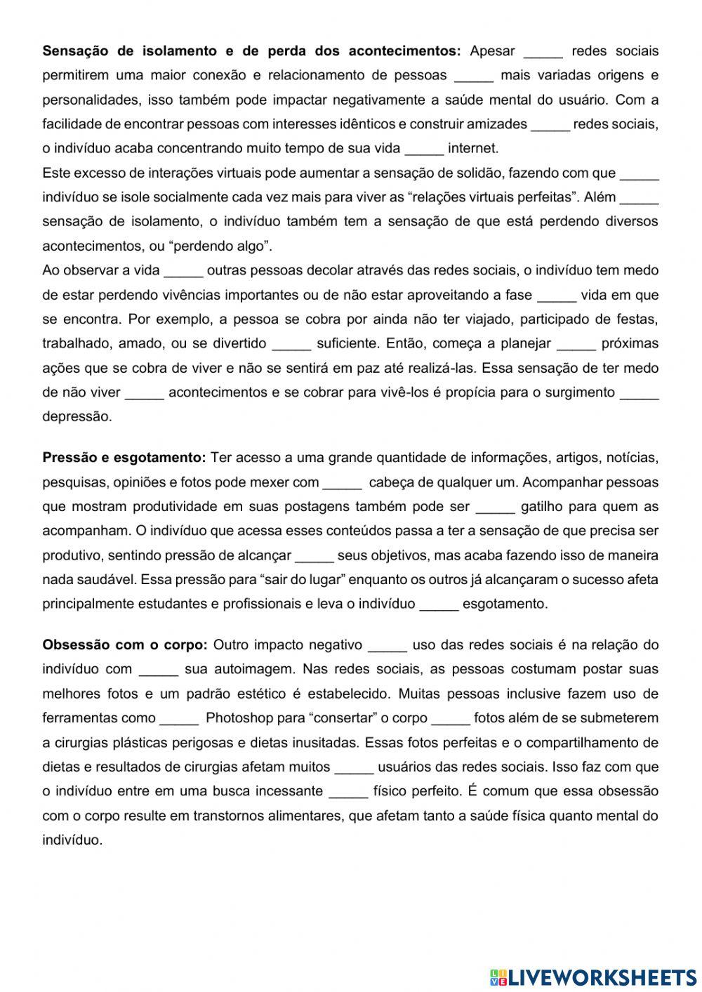 Redes sociais e saúde mental