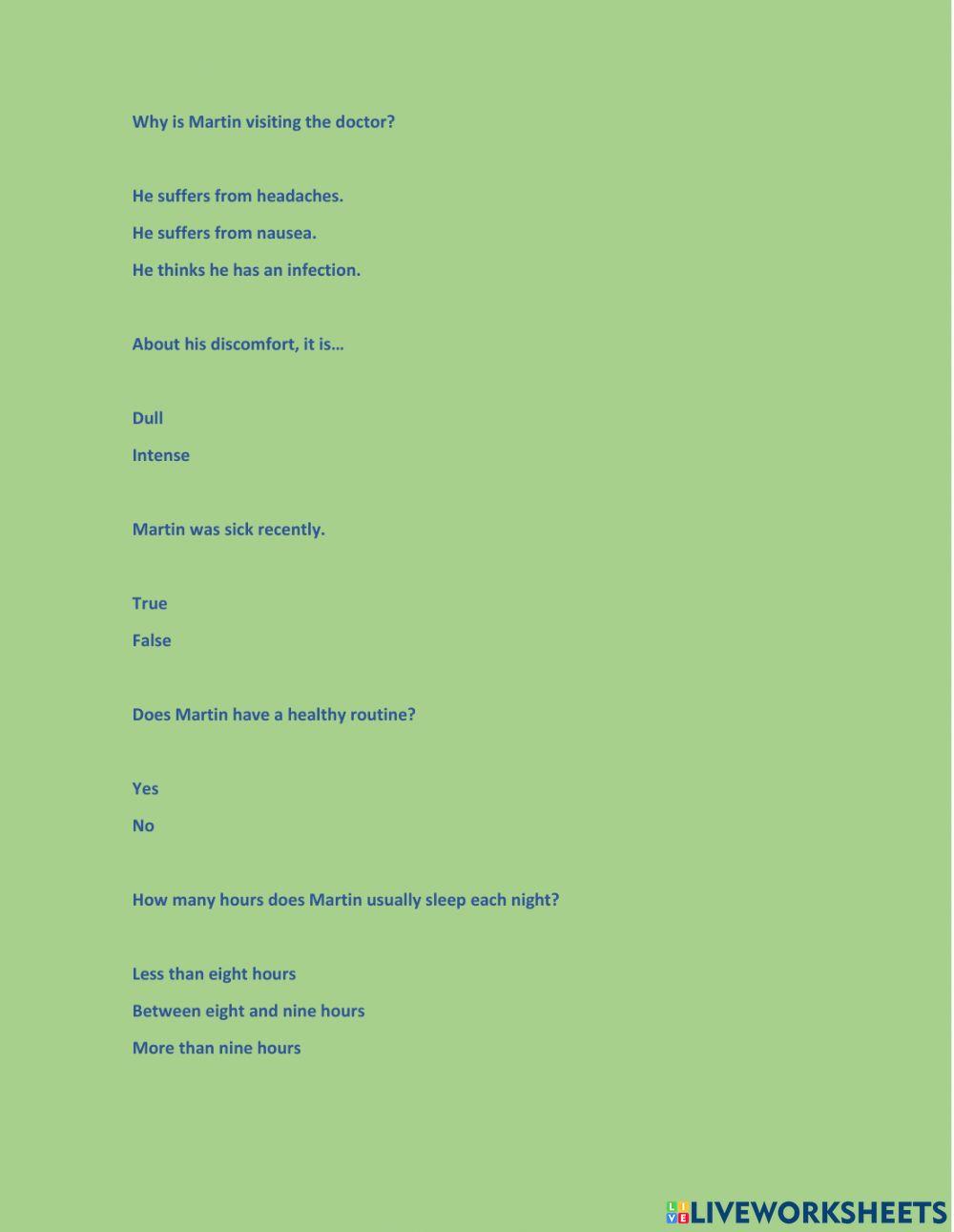 Listening medical history