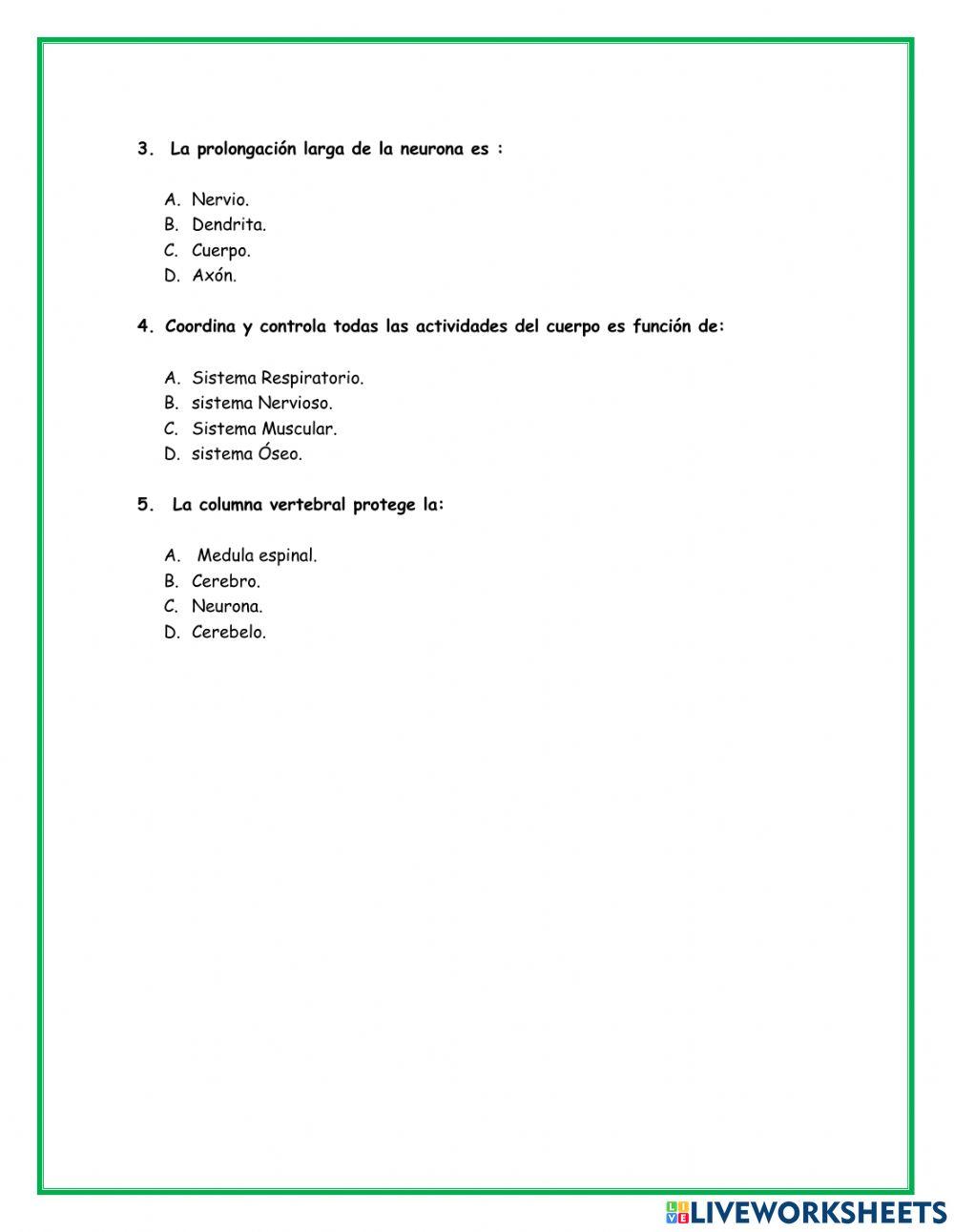 Prueba saber quinto. naturales