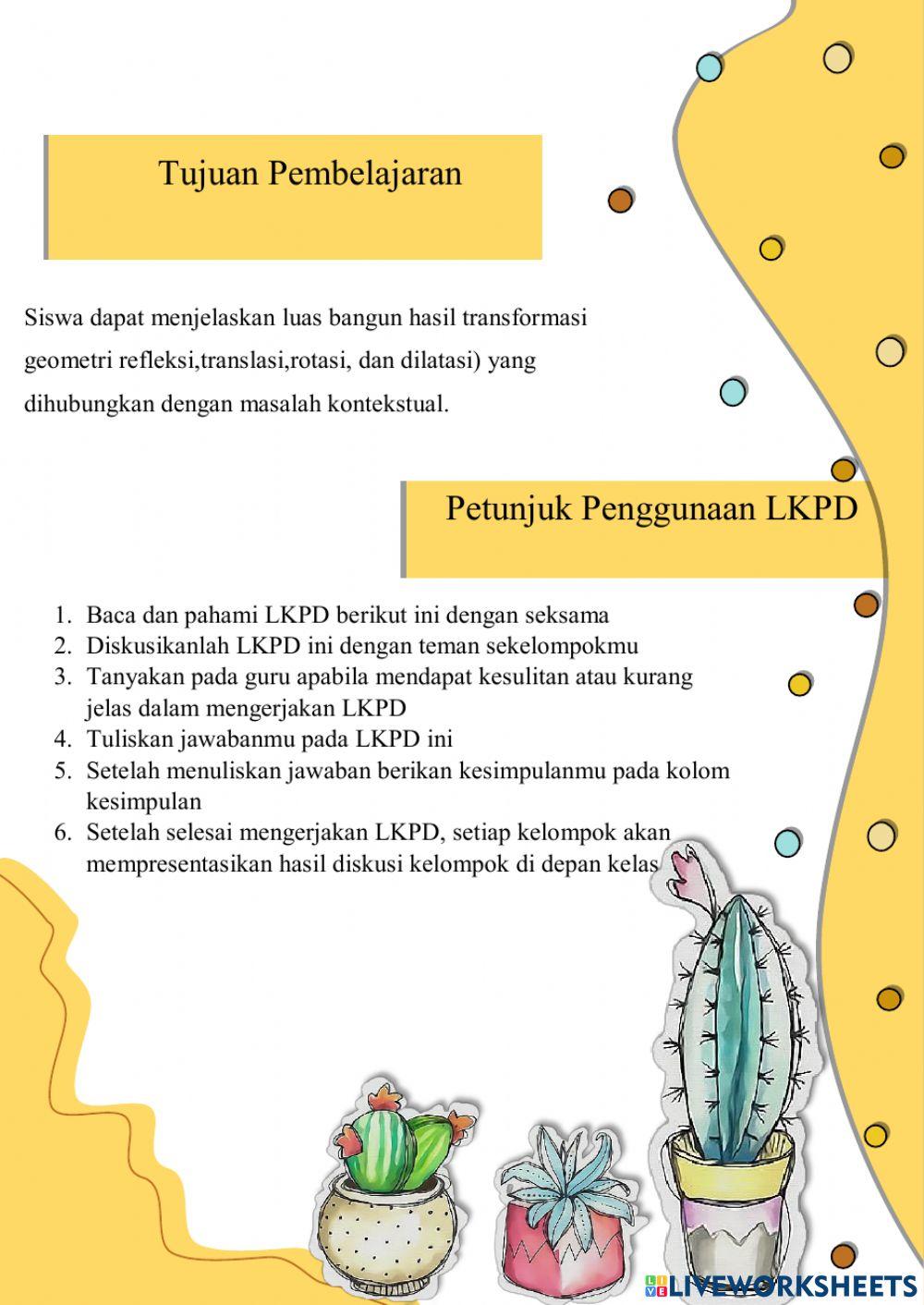 Lkpd Luas Bangun Hasil Transformasi
