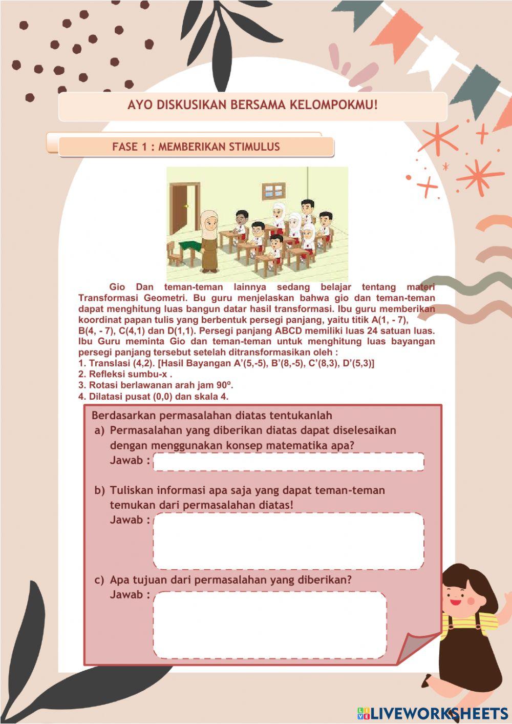 Lembar kerja peserta didik 2 transformasi geometri