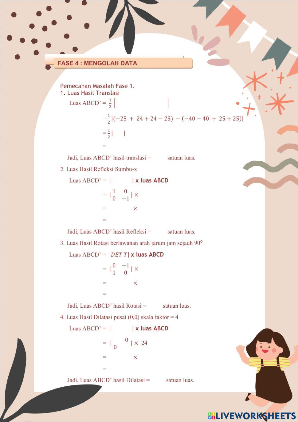 Lembar kerja peserta didik 2 transformasi geometri