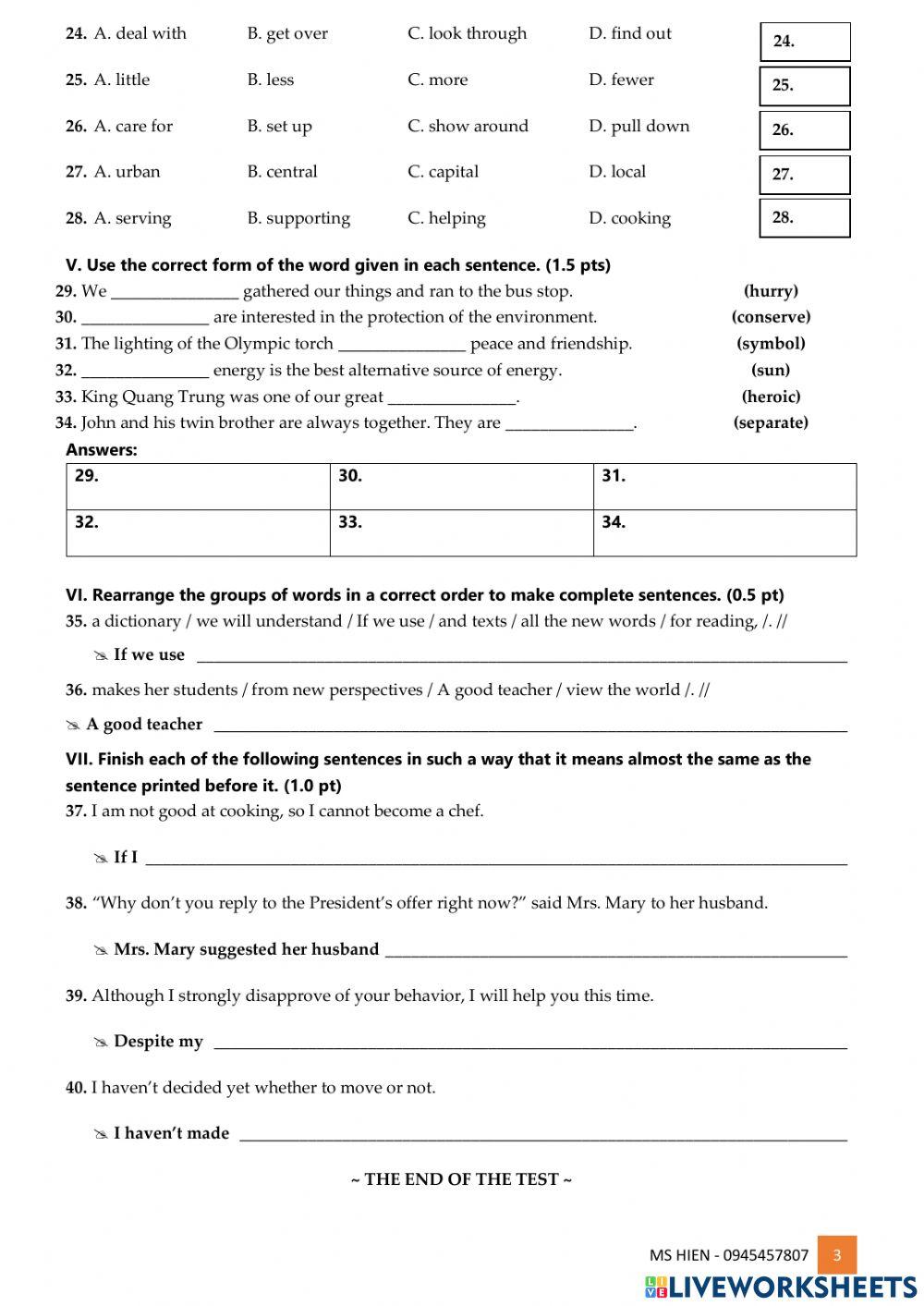 Tuyển Sinh 10 TPHCM- Đề Thi Thử 06