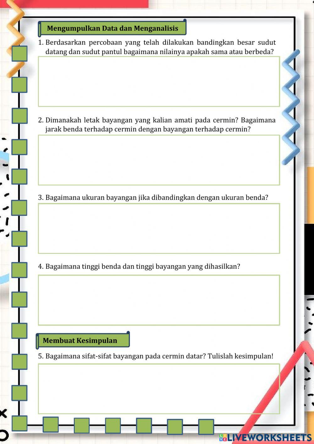 LKPD Pembentukan Bayangan Pada Cermin
