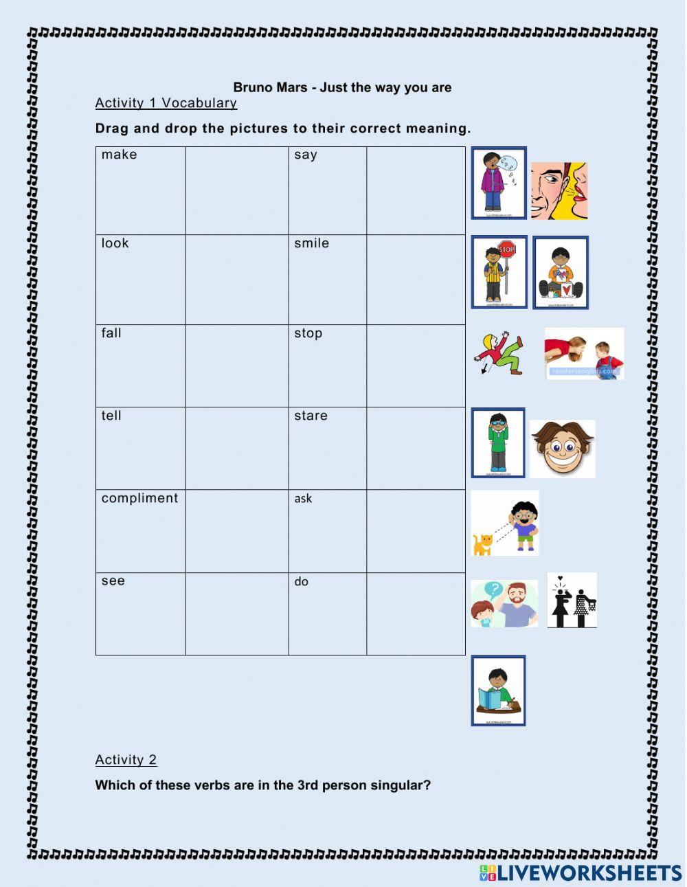 Complete lyrics simple present