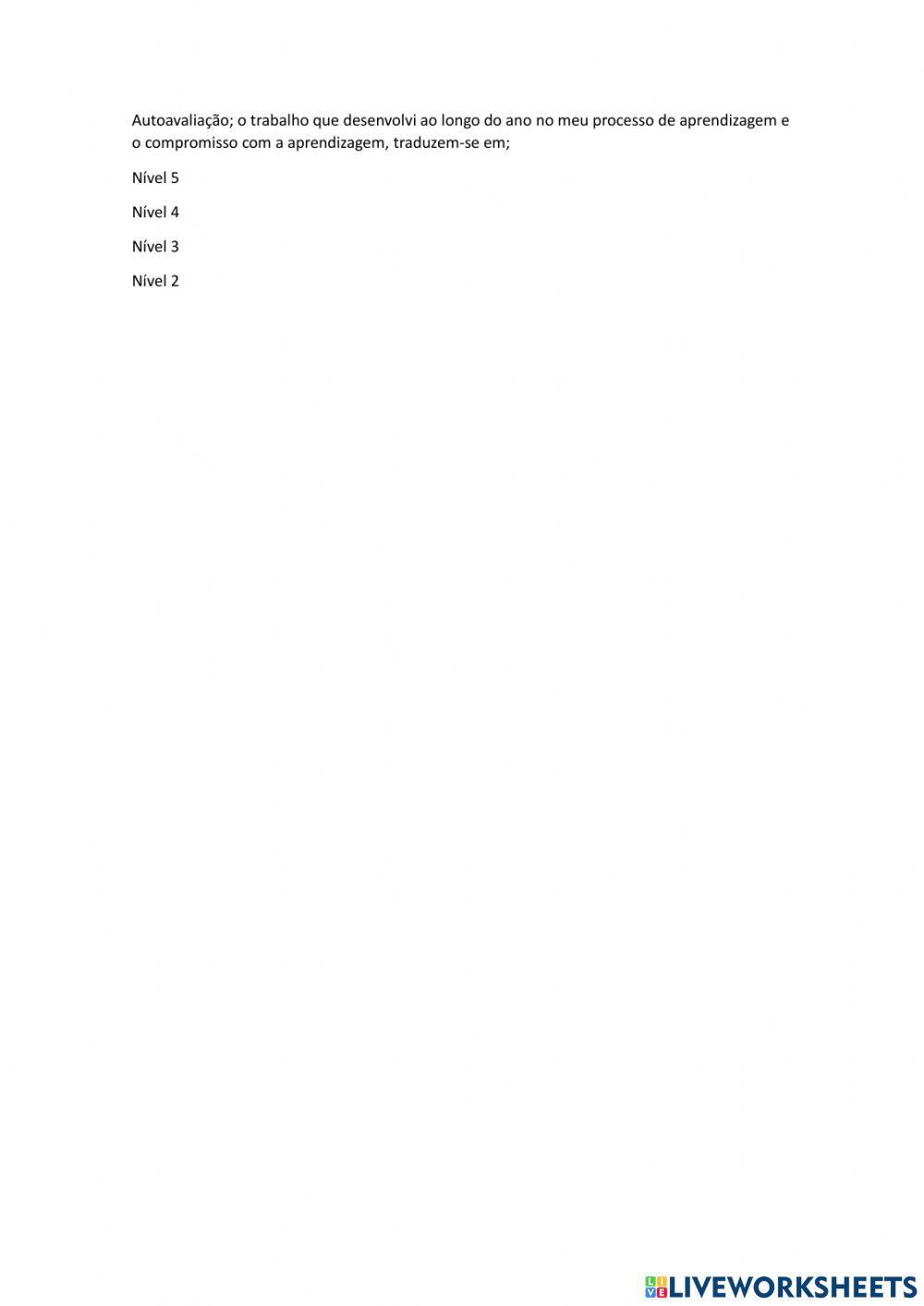 Compromisso com a Aprendizagem e Autoavaliação