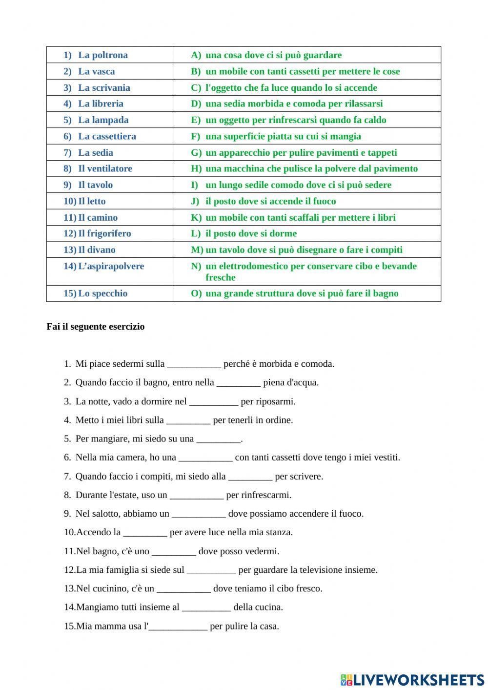 Gli oggetti della casa