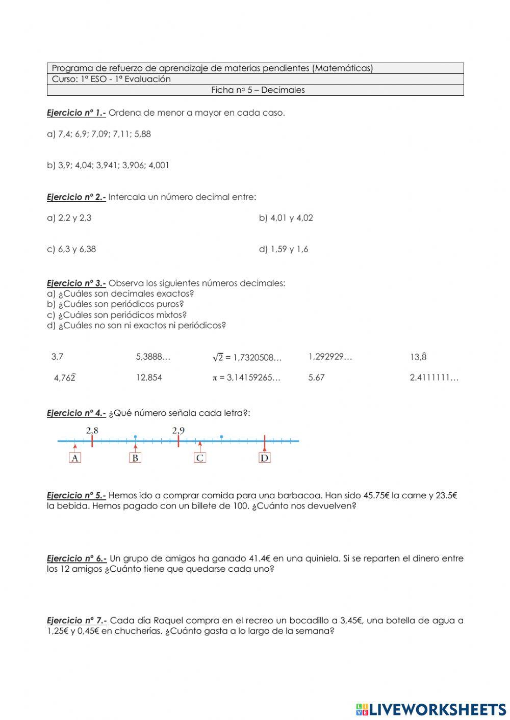 ficha 5 - decimales