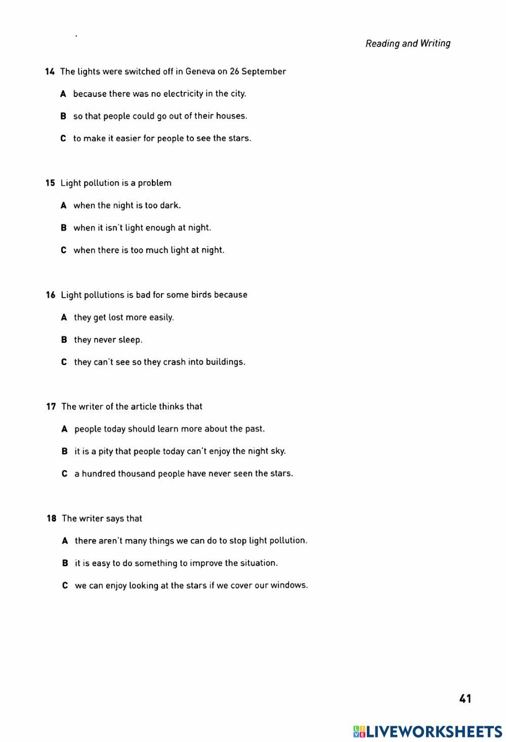 KEY Reading Practice (C Test 2)