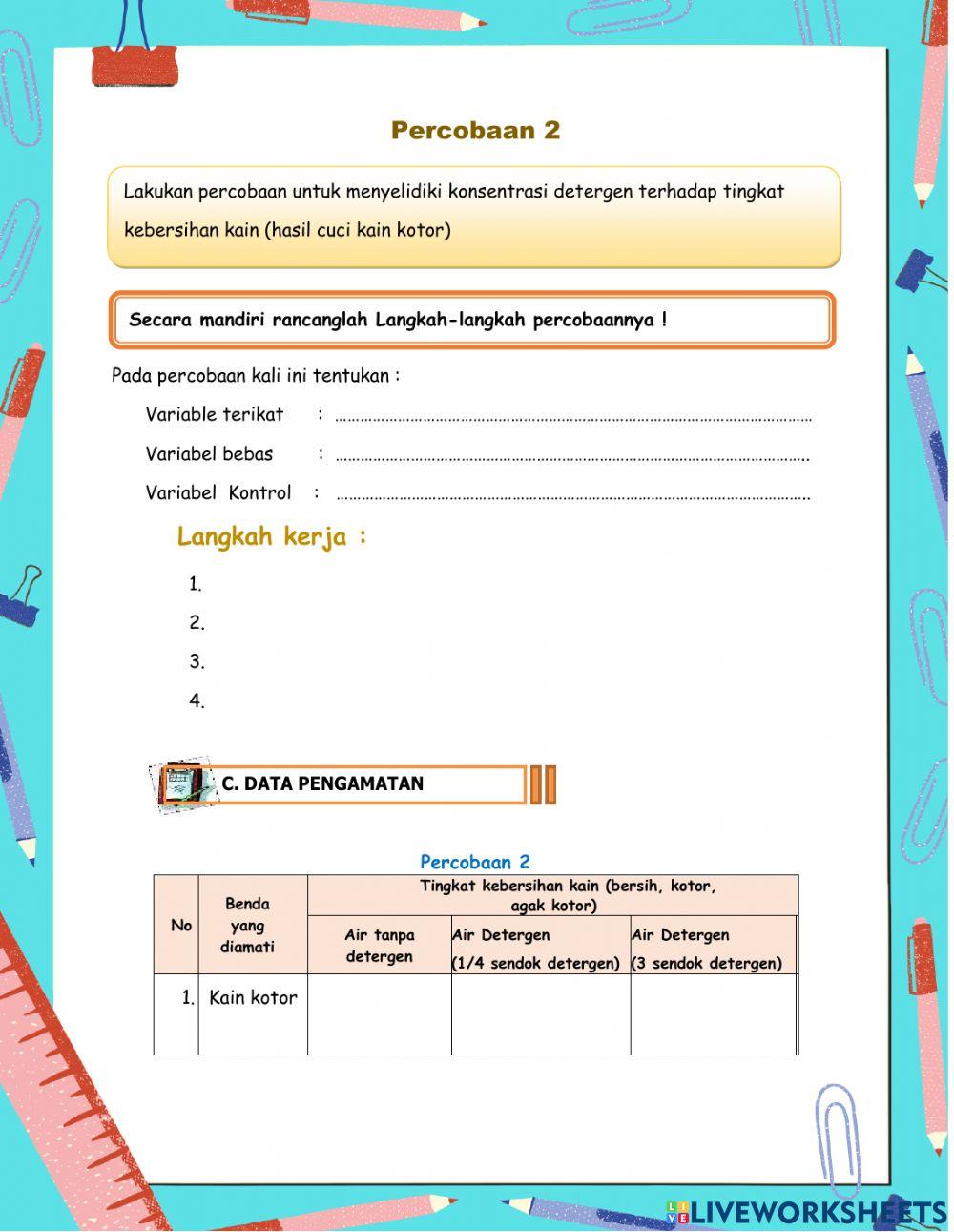 LKPD Percobaan Tegangan Permukaan