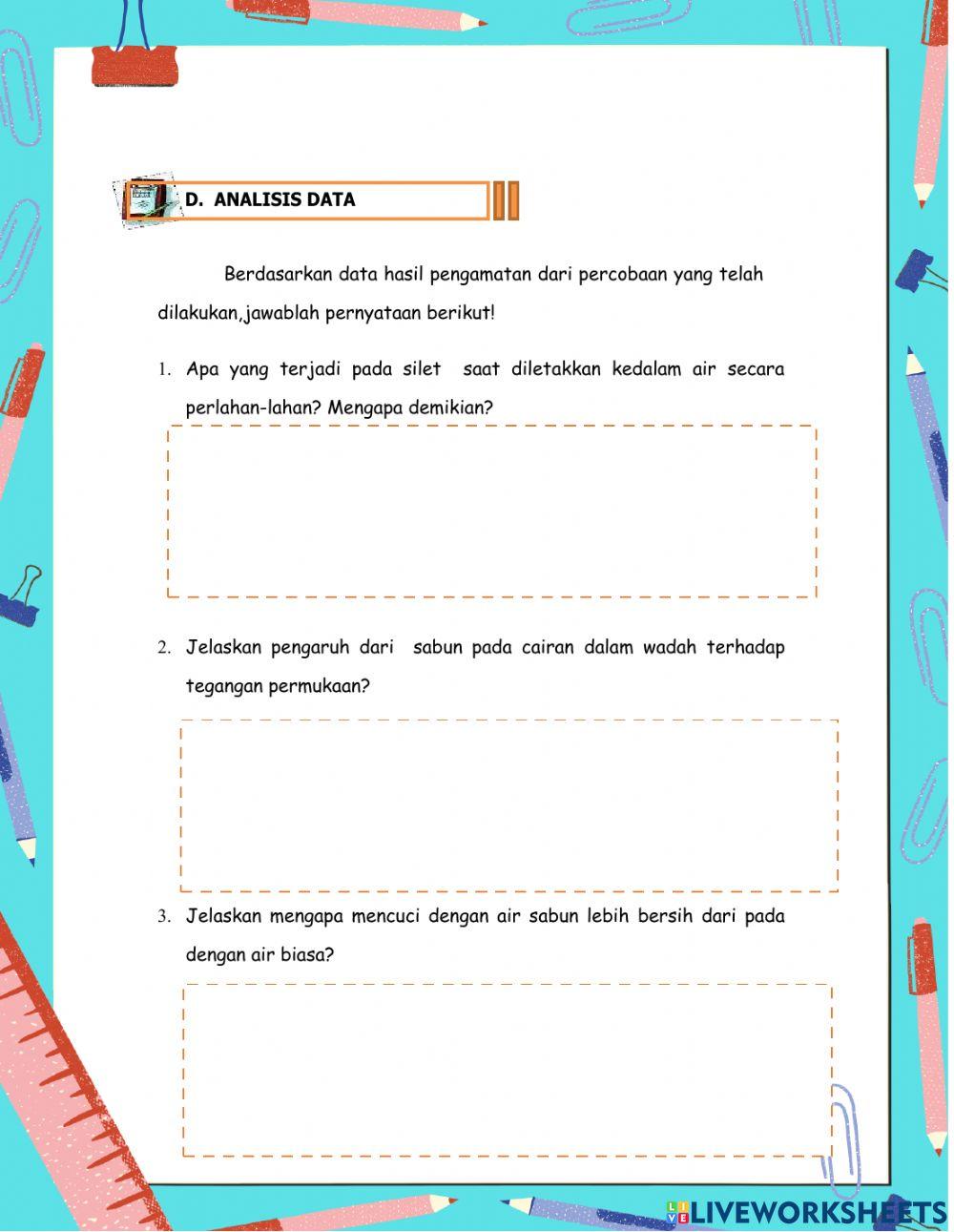 LKPD Percobaan Tegangan Permukaan