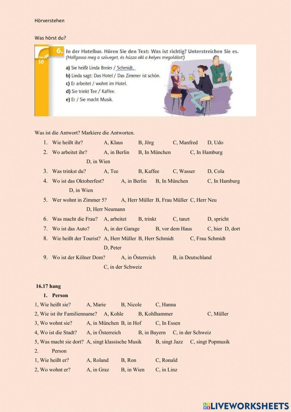 Hörverstehen - 3 Texte