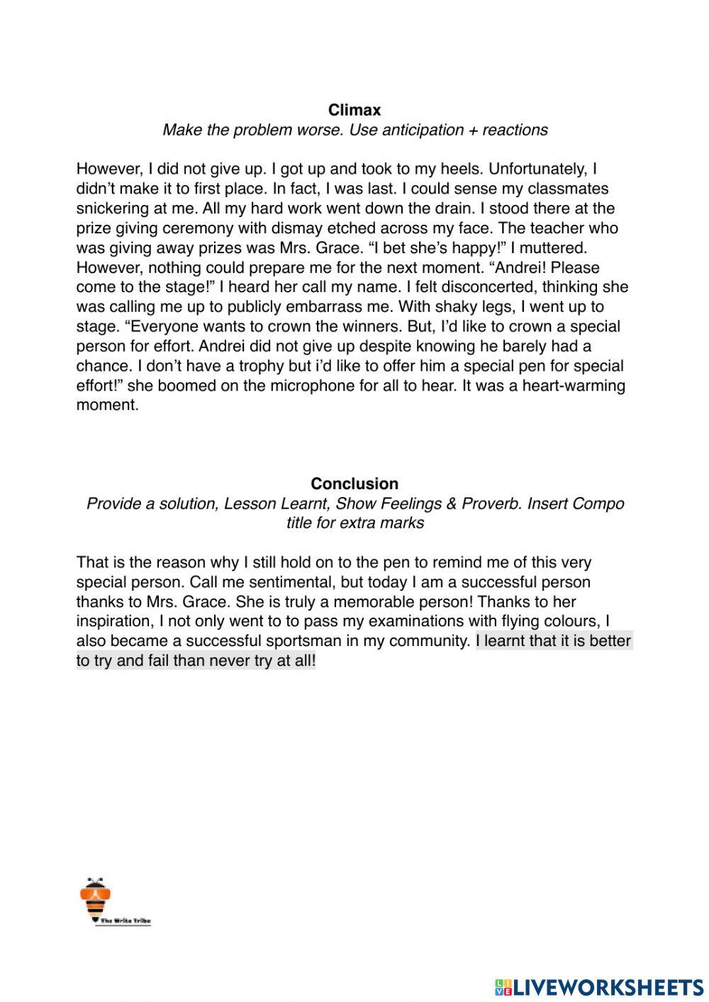 Psle writing 4 day bootcamp day 1