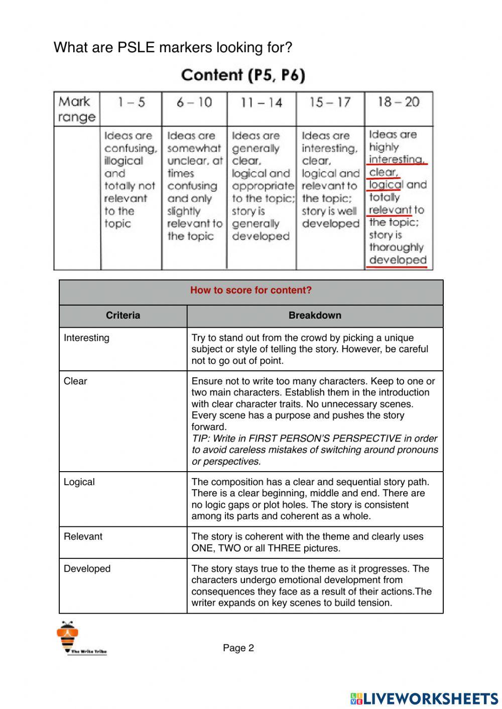 Psle writing 4 day bootcamp day 1