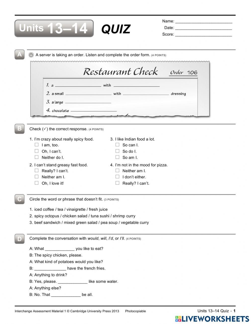 Interchange 1 (Units 13-14)