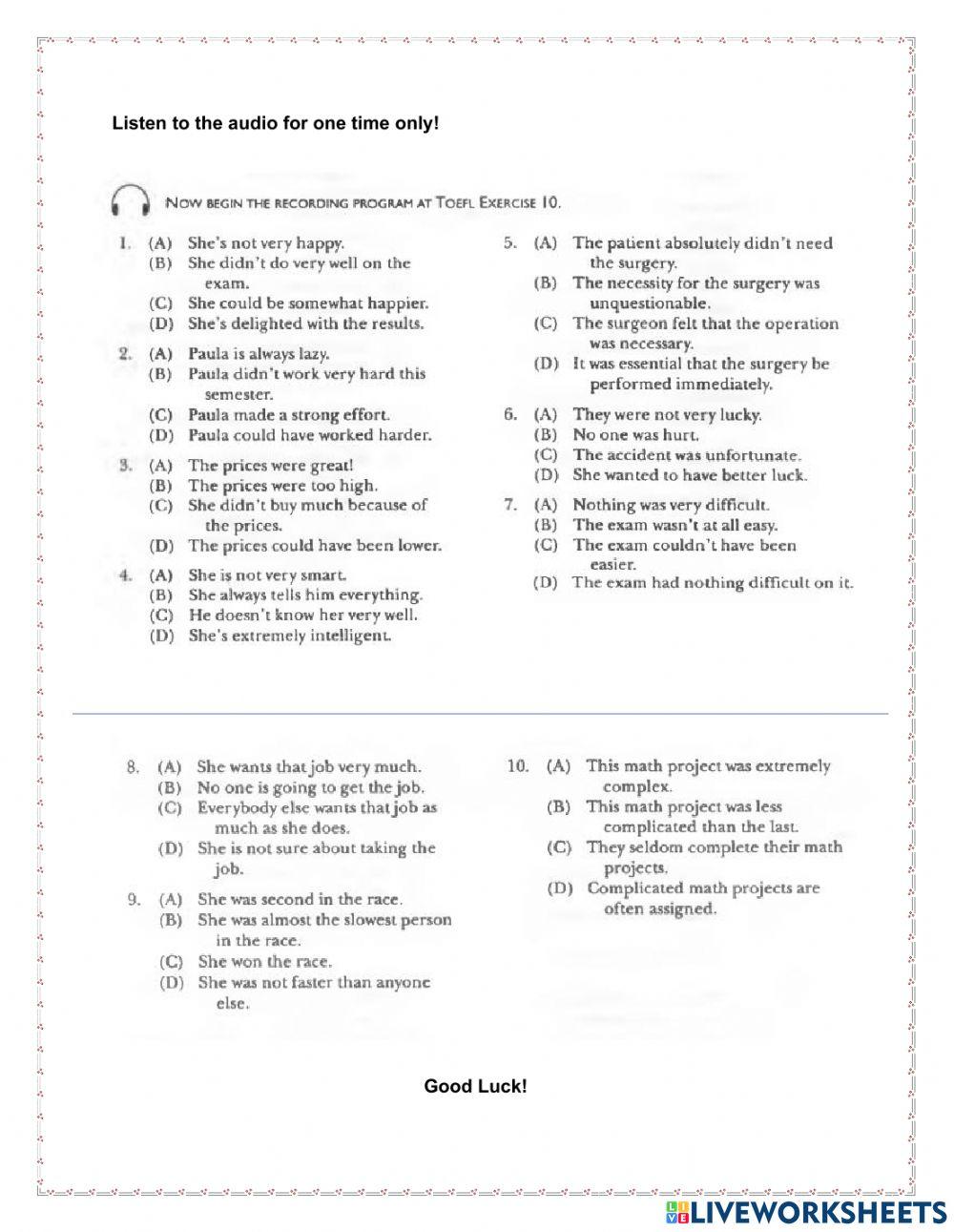 Negative with Comparatives