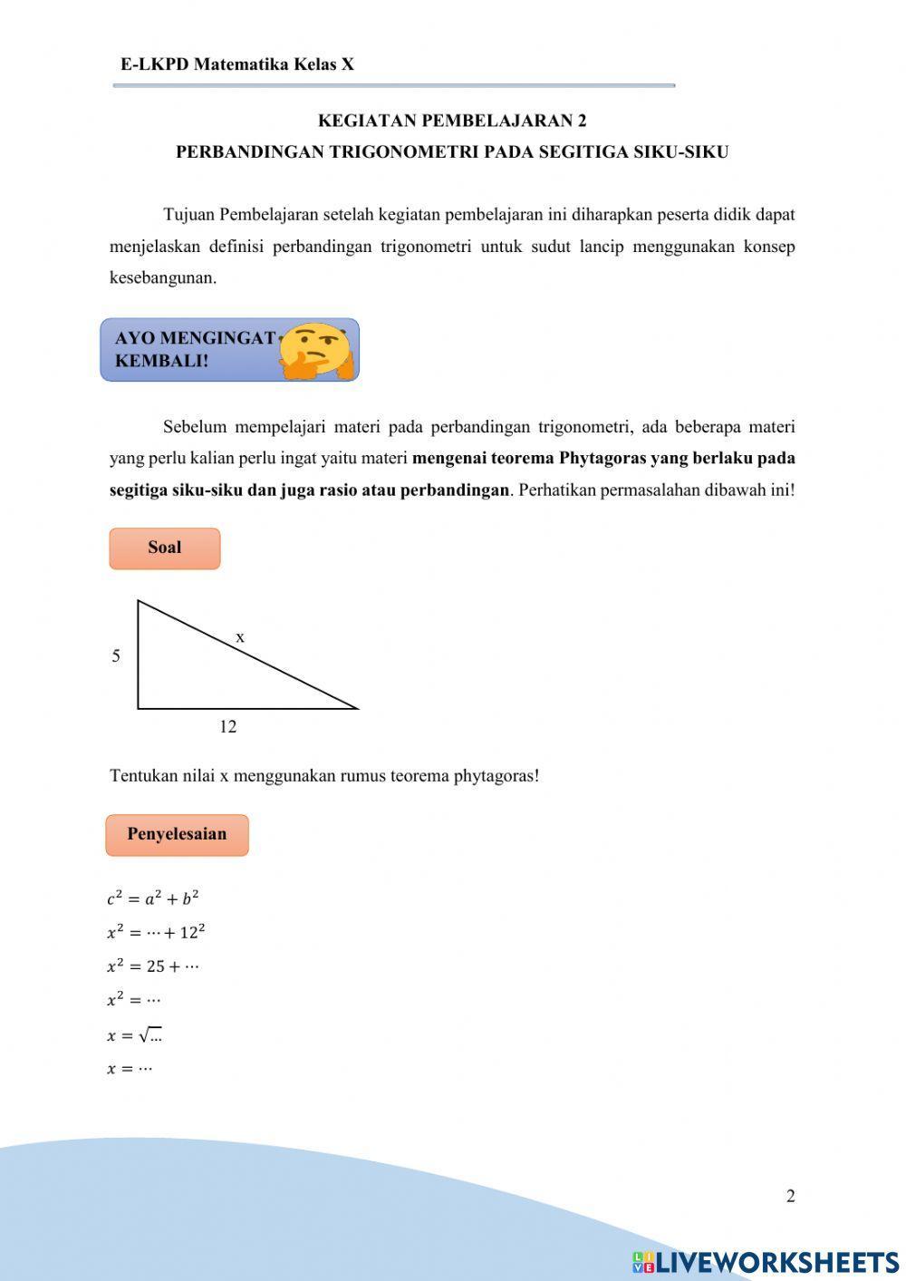 E-lkpd trigonometri 2