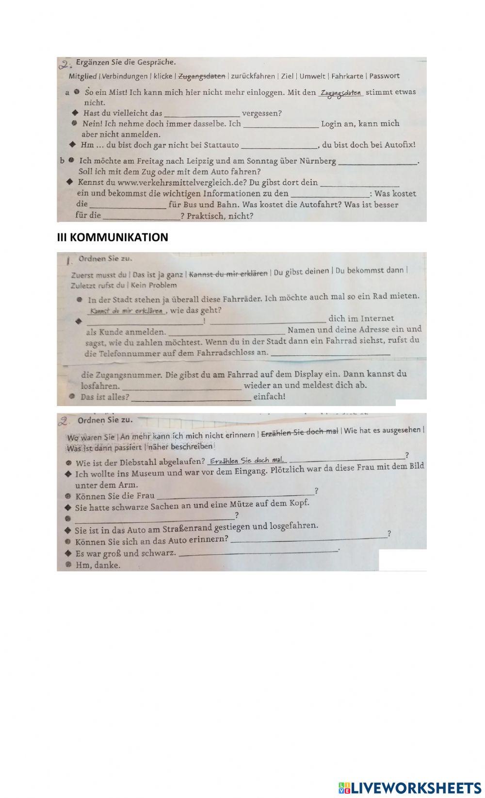 Prüfung A2 L 21 & 22