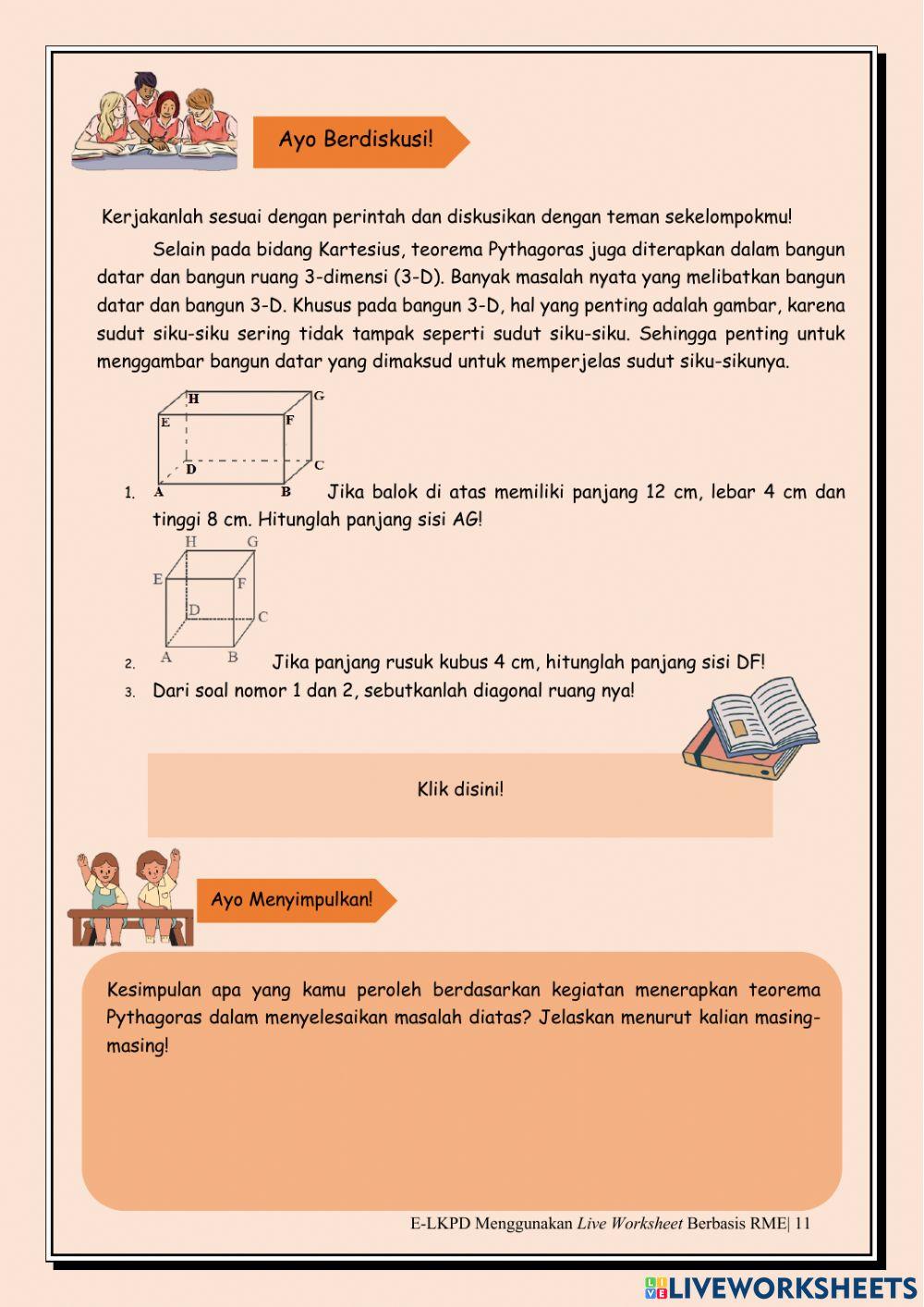 E-LKPD 2 Penerapan Teorema Pythagoras