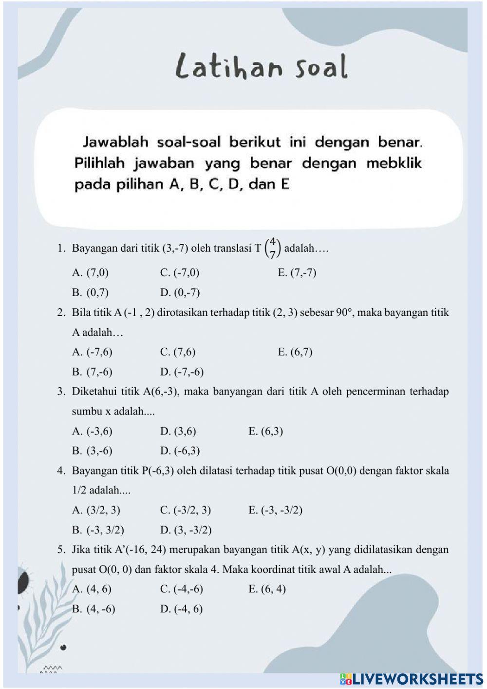 LKPD Interaktif Transformasi geometri
