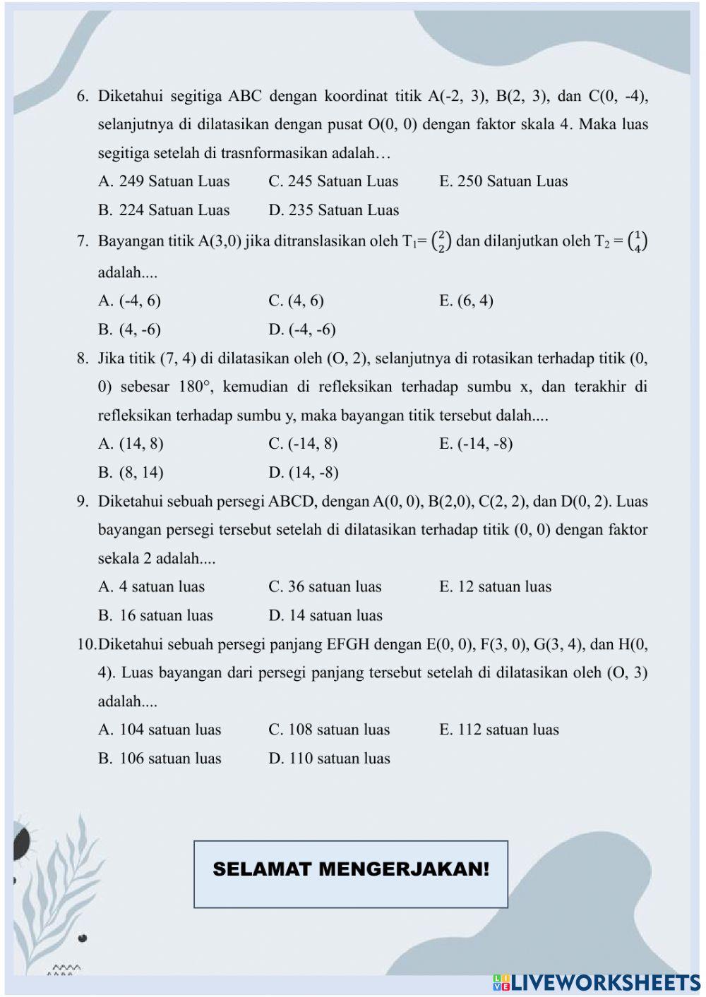 LKPD Interaktif Transformasi geometri