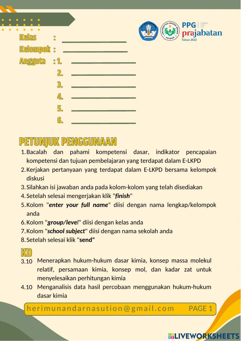 Hukum Hukum Dasar Kimia