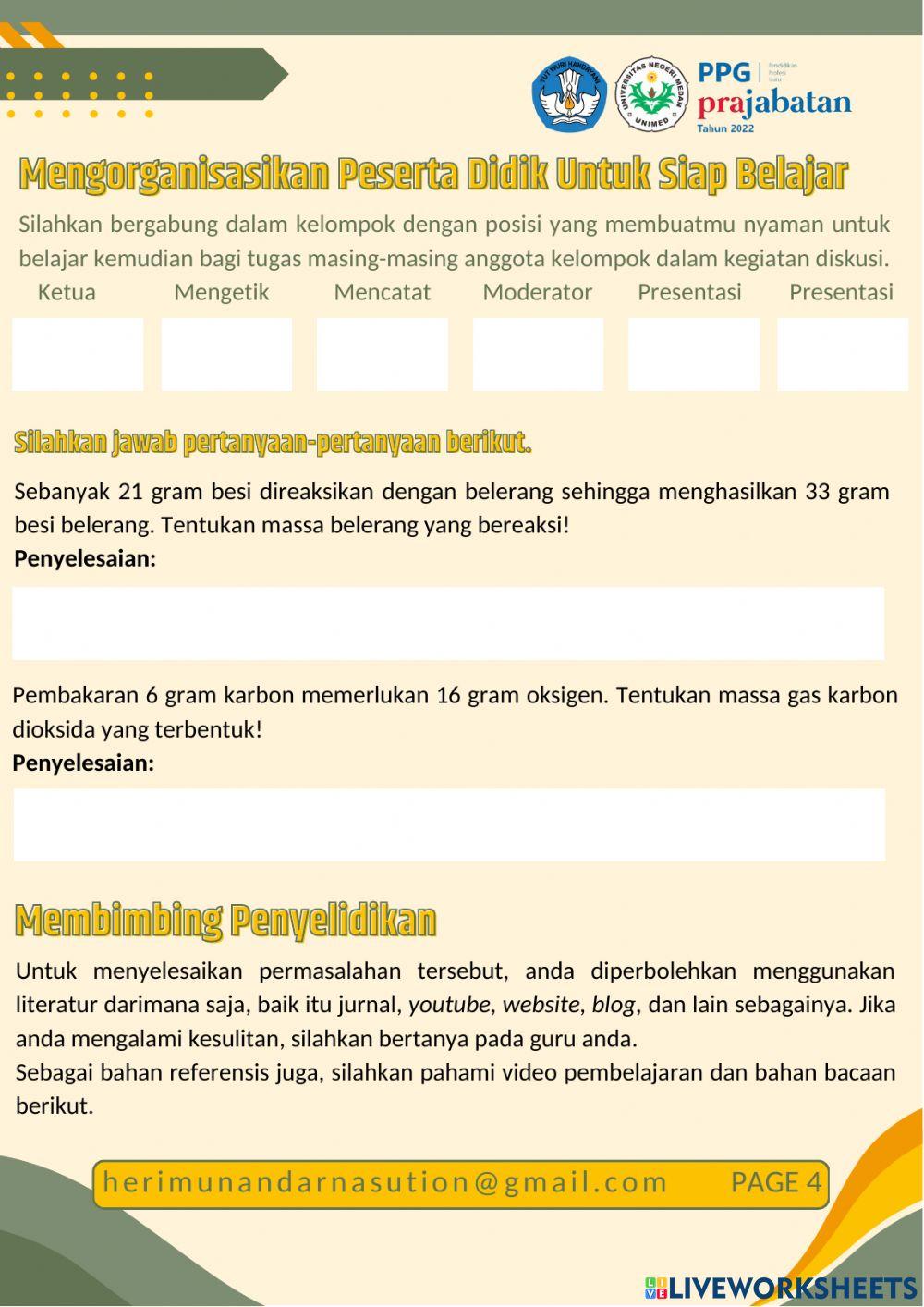 Hukum Hukum Dasar Kimia