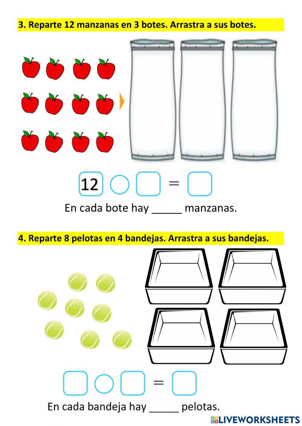 Repartos y división