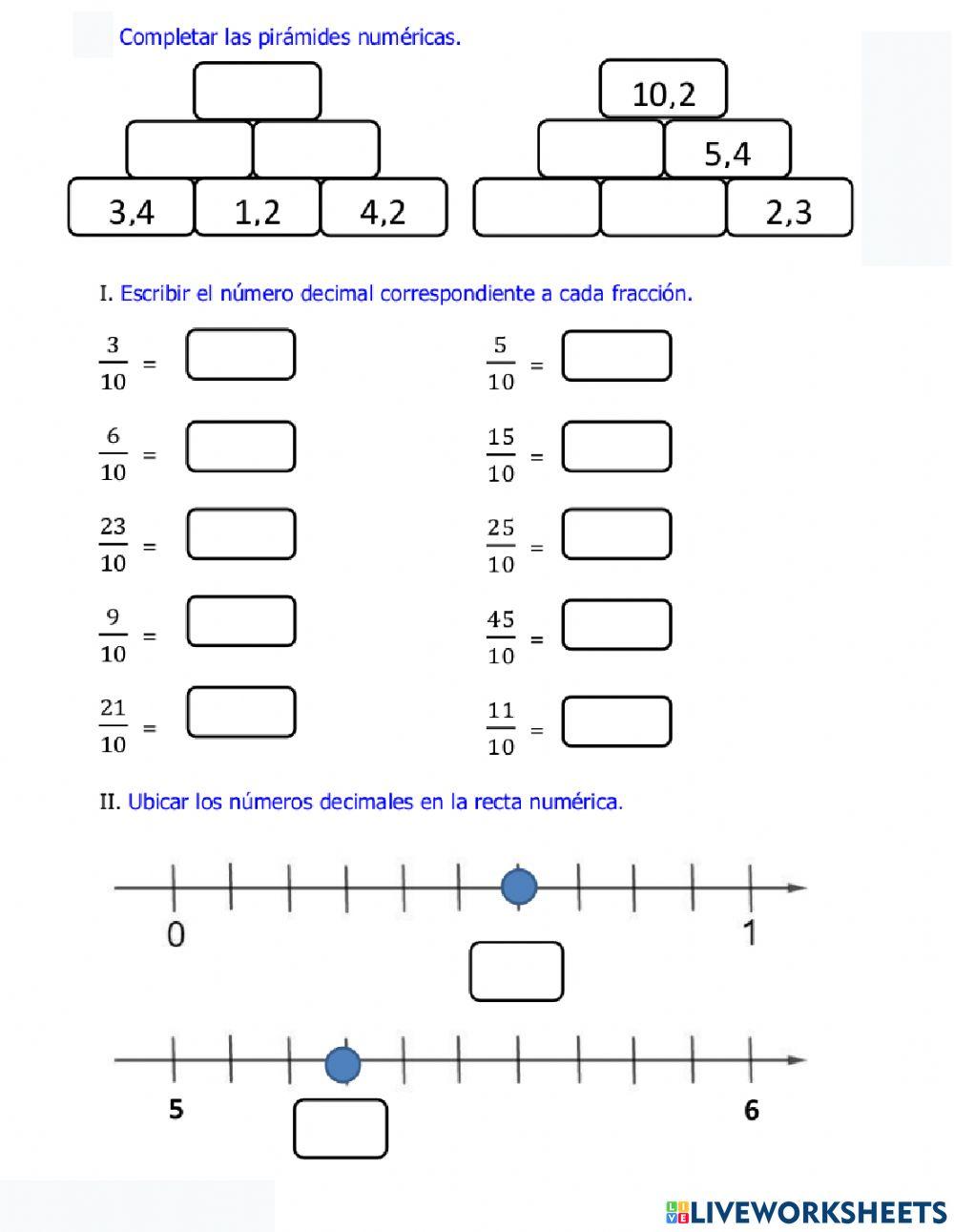Fracciones decimales