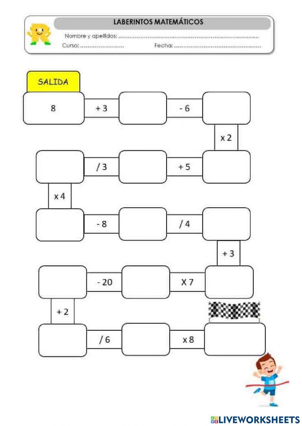 Laberinto operaciones básicas