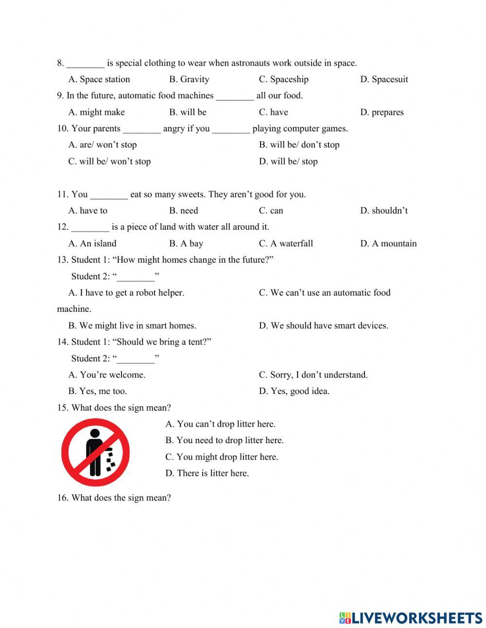 2ND semester term test