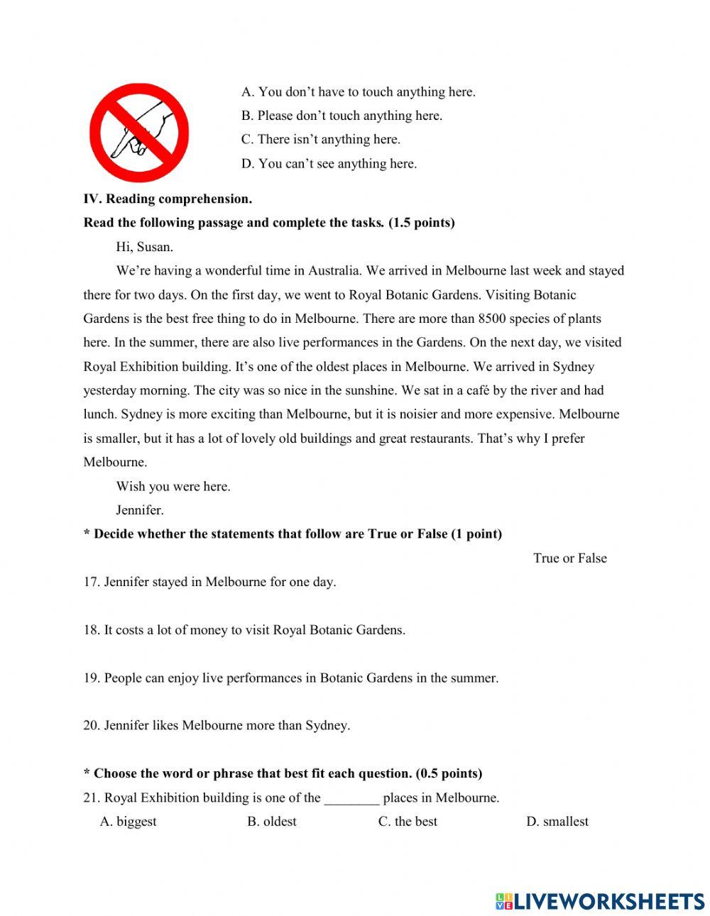 2ND semester term test