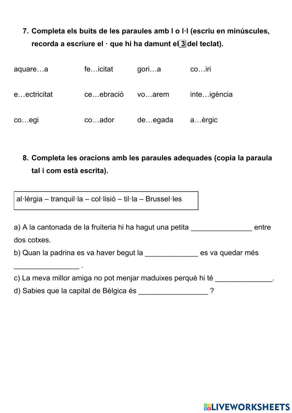 Control tema 8 català