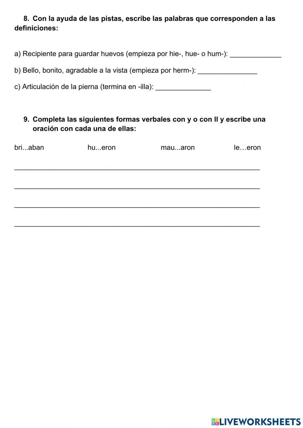 Control tema 7 de castellano