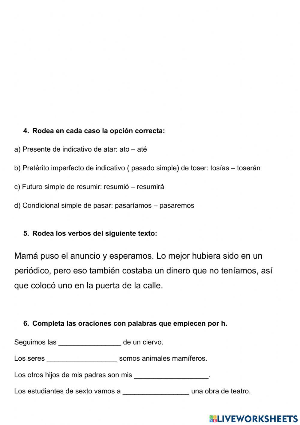 Control tema 7 de castellano RE