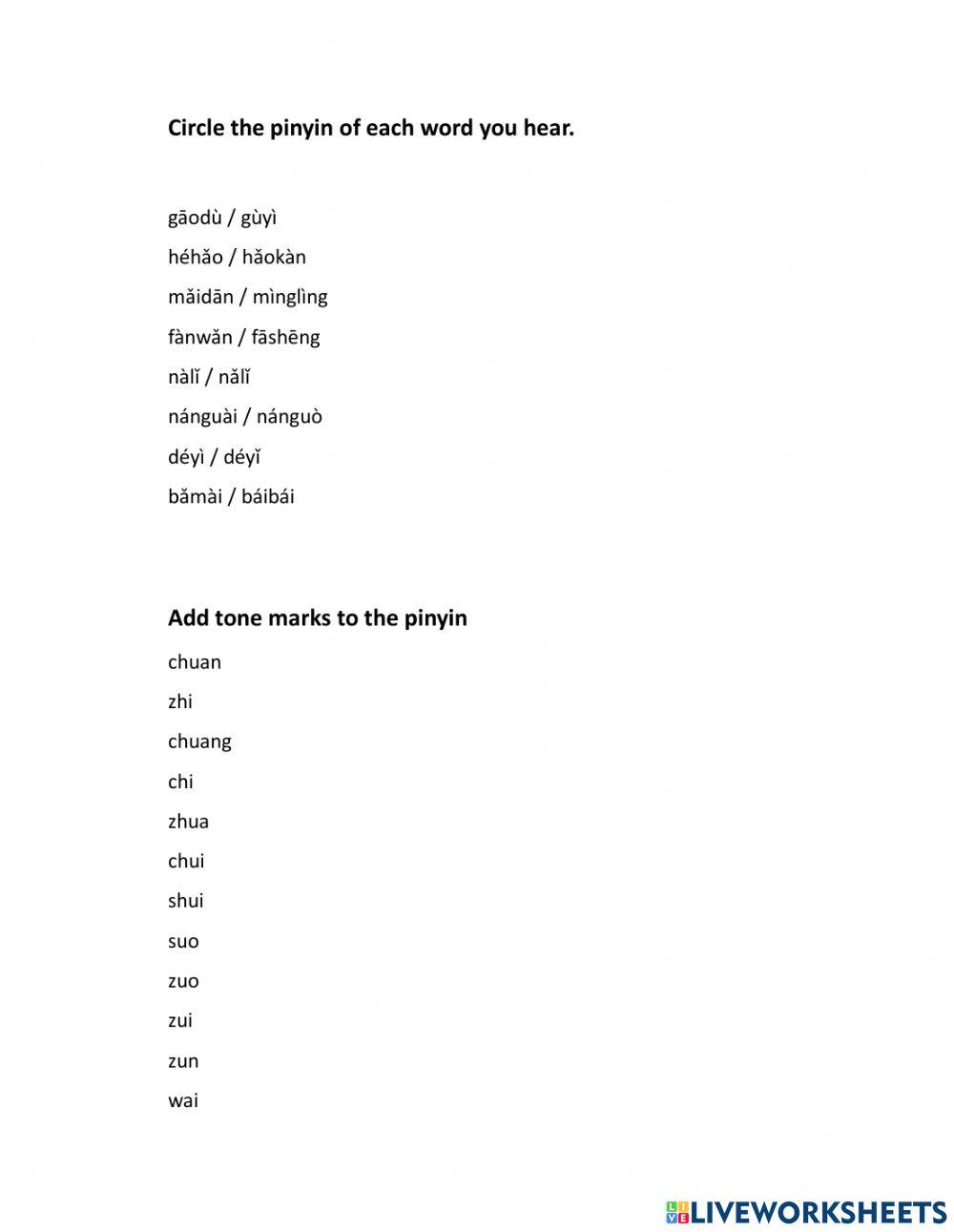 Reading and listening