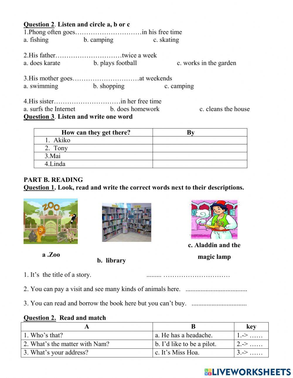 Grade 5 final term 2