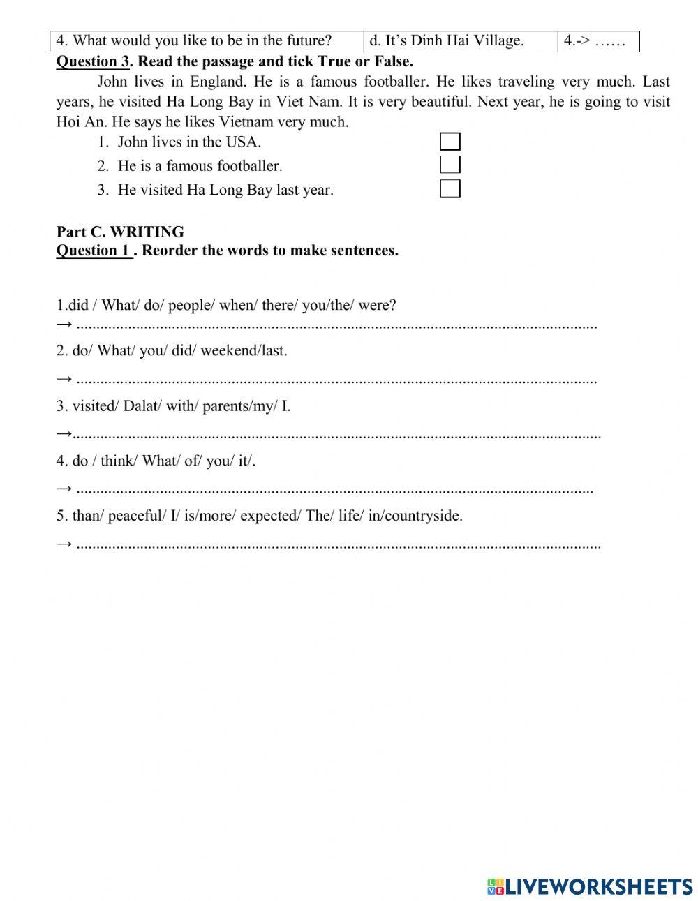 Grade 5 final term 2