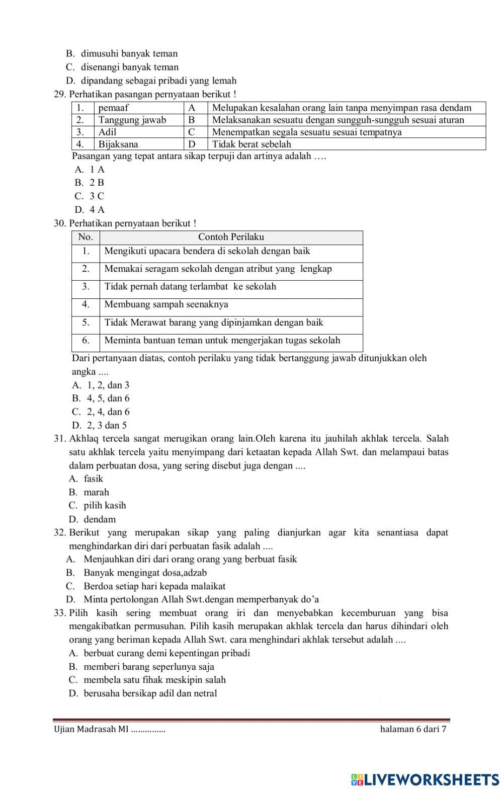 Am akidah akhlak 6  23